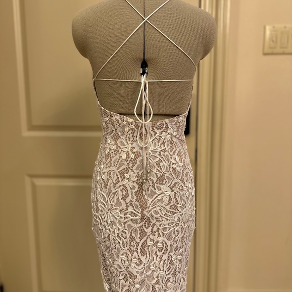 COPY - Valiant Paris Hand Painted Designer White Dress with Swarovski crystals - Picture 2 of 3